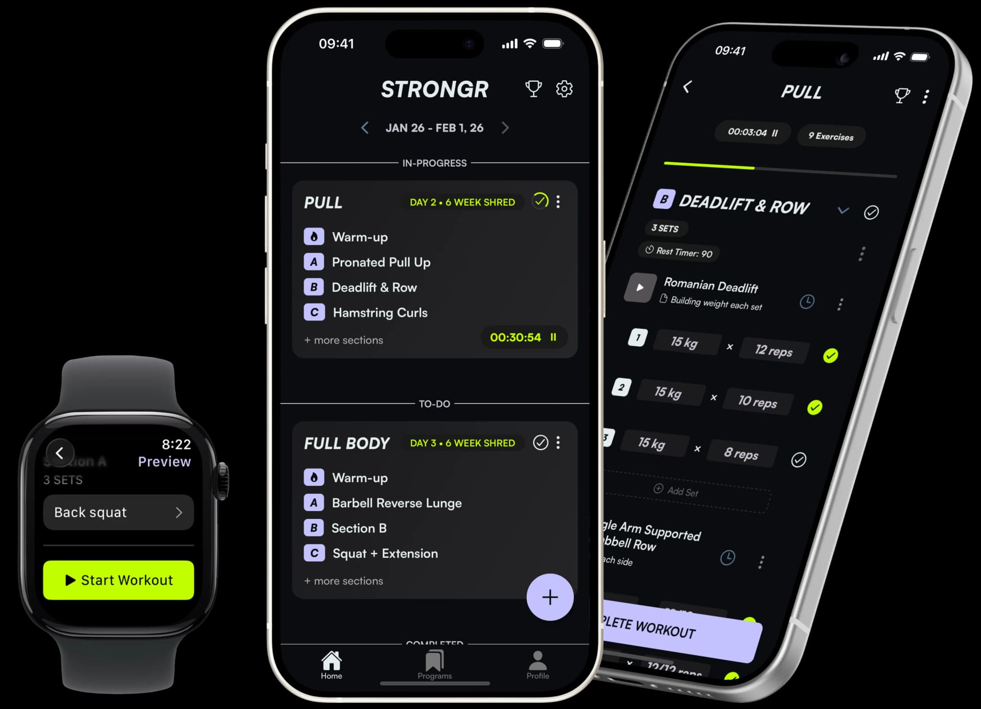 STRONGR App Screenshots