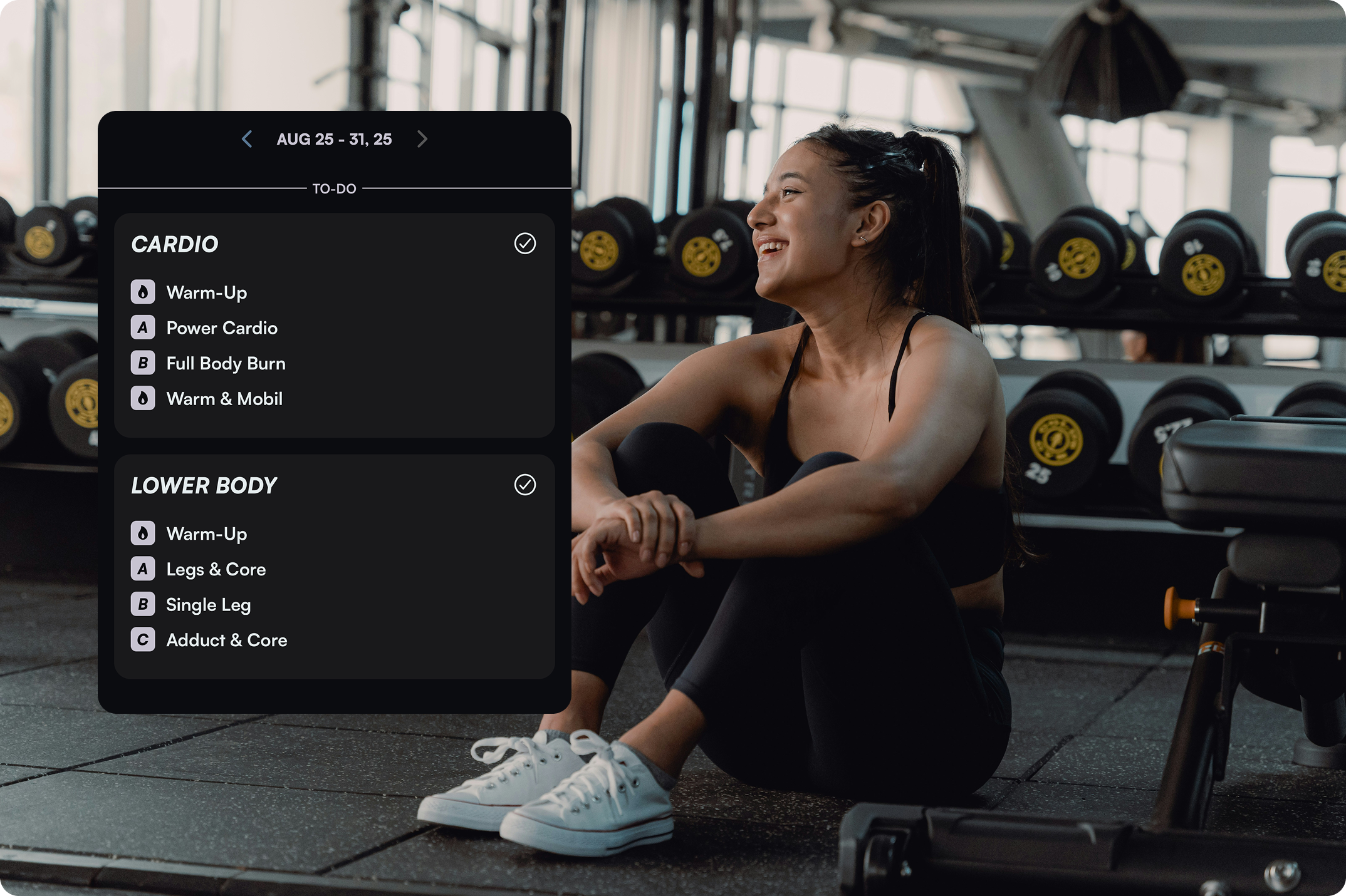Train on Your Terms - STRONGR App Workout Interface
